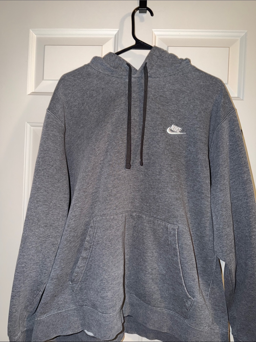 Nike Gray Pullover Hoodie with White Logo